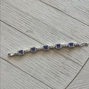 Elegant Silver and Purple Bracelet